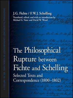 cover image of The Philosophical Rupture between Fichte and Schelling